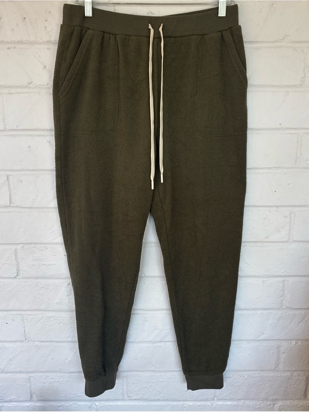 Outerknown Olive Green Drawstring Joggers
